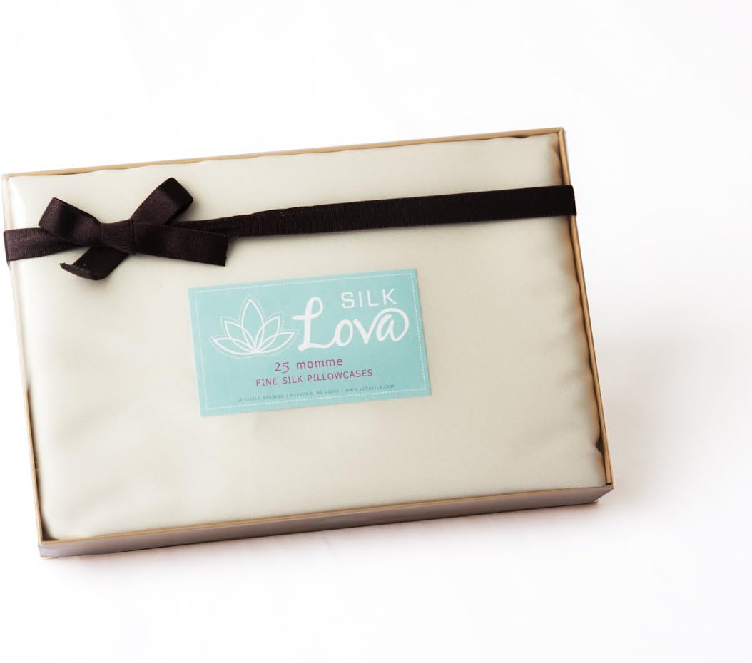 Mulberry Silk Pillowcases 25mm (King, Ivory White, Set of 2) - Charmeuse Silk Weave