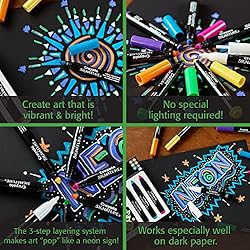 Crayola Signature Neon Markers, Light Effects, 6