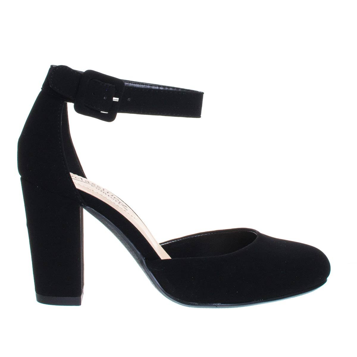 City Classified Women's Comfort Foam Closed Toe Dress Pump Ankle Strap Block Heel - Image 3