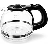 Univen 4 cup Glass Coffeemaker Carafe Compatible with Oster Coffeemaker Model 3301, Mr. Coffee TF4 and TF5 4.25" (10.8cm) TALL TO TOP OF LID, PLEASE CHECK FITMENT BEFORE ORDERING