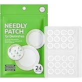 Needly Patch for Blemishes, 24 Patches | Hydrocolloid Microdart Pimple Patch, Micropoint Acne Patch for Early-Stage Zits and 