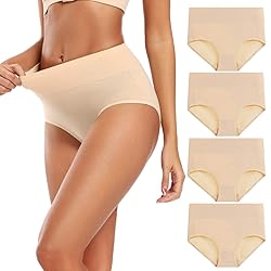 Molasus Women's Soft Cotton Underwear Briefs High
