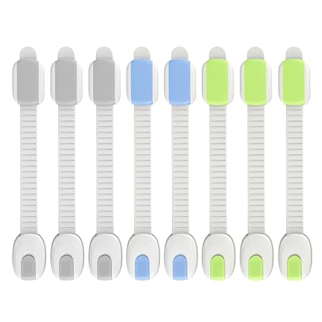 Kindersicherung für Schrank 8 Stück Baby Schranksicherung Schubladensicherung Türriegel Schloss für Schubladen Schränke Kühls