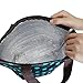 Lunch Box Bags, Oxford Cloth Aluminum Foil Insulated Zip Cooler Tote Bag Portable Aluminum Film Pack Lunch Box Package (Gray Plaid)