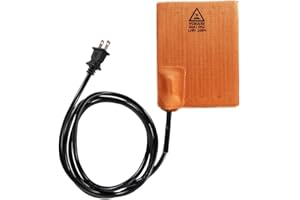 RICHOOSE 120V Engine Heater Pad 5X4inch, 150W Silicone Heater Pad Electric Car Oil Pan Heating Pad Built-in Thermostat, w/78.2-inch Power Cord, for Metal Surface only