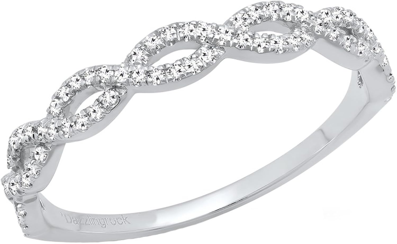 DazzlingRock Collection 10 carats Or Blanc Rond I-J Diamant Blanc
