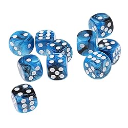 Yiotfandoll 10PCS Polyhedral Dice D6 Dice 16mm