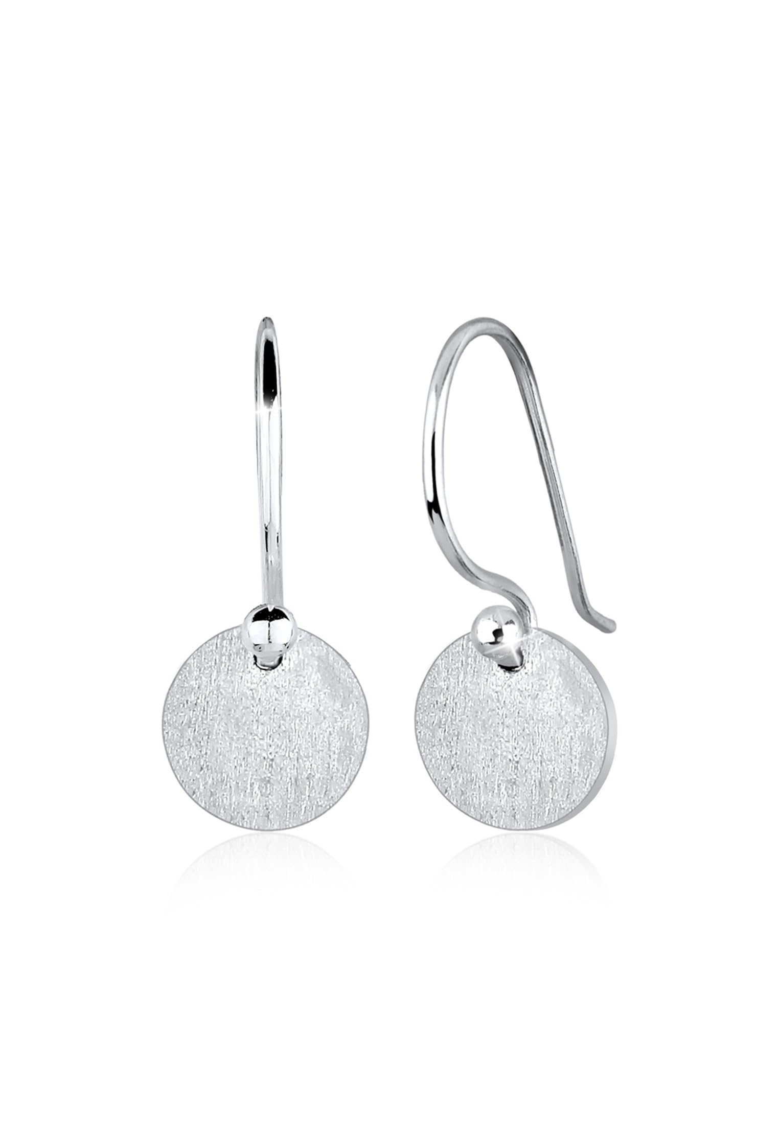 Elli Women Circle Geo Minimal Trend Matt 925 Sterling Silver Earrings — image 1