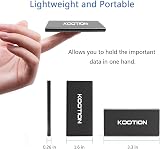 KOOTION External Hard Drive 250 GB Portable SSD USB C Read 500 MB/s Black view 4