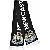 Hy-Pro International Ltd Official Newcastle United Black Crest Design Neck Scarf, 180 cm, Black, White, L, Black, White, Large