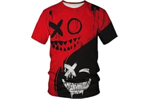 Keasmto 3D Print Cool T Shirts Graphic Design Casual Summer Short Sleeve Fashion Tees Shirt for Men Women