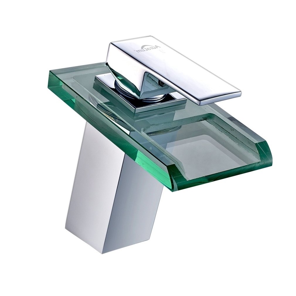 AuraLum LED Grifo Lavabo Cascada, 3-Colores Grifo para Muestran la