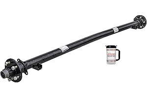 Rockwell American 3,500 lb Standard Idler Trailer Axle - 61" Hubface, 46" Spring Center - Bolt Pattern 5x4.5 (Idler Axle W/Hubs, Bearings, Lugs & Nuts)