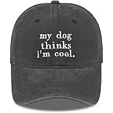 SoGoNati Funny Dog Lover Baseball Cap, Embroidered Adjustable Cotton Pet Parent Trucker Hat for Men Women Gifts