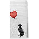 Foritho Black Labrador Retriever Gifts Kitchen Towels, Black Lab Gifts Dish Tea Towels for Kitchen Decor, Dog Lover Mom Gifts Hand Towels for Bathroom Decor, 16x24 Inch