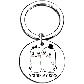 WXCATIM Boo Basket Stuffers For Women Men You Are My Boo Halloween Keychain Spooky Gifts For Couple 1 Year Anniversary Halloween Valentines Day Birthday Gift