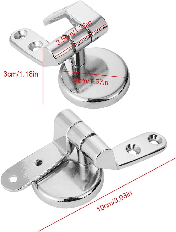 upain Toilet Seat Hinges Replacement Chrome Finished Toilet Seat Hinge for Wooden Resin for Toilet Seats with Fittings and Repair Parts - Image 4