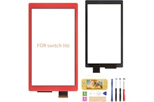 A-MIND for Nintendo Switch Lite Touch Screen Only，Front Touch Panel Replacement Parts Repair Set， with Free Tool Repair Kit + Screen Protector (Coral)