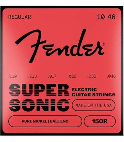 Fender 150R Pure Nickel Wound - Jeu De Cordes Guitare Électrique 010-046 Pour Son Vintage Authentique