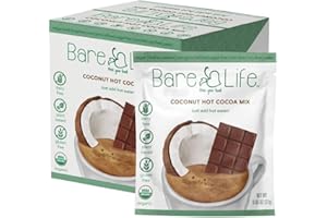 Bare Life: Dairy Free Coconut Hot Cocoa Mix | Single Serving 0.95 Oz (10 Pack) | Gluten Free, Vegan, Organic, Plant Based, Paleo, Soy Free, Corn Free, Lactose Free, Refined Sugar Free Hot Chocolate