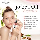 HERBORGANIC Pure Jojoba Oil Cold Pressed Unrefined Hexane-Free Skin Hair 100ml view 4