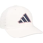 adidas Men's Hydrophobic 2.0 Tour Golf Hat, White/Collegiate Navy/Red, One Size