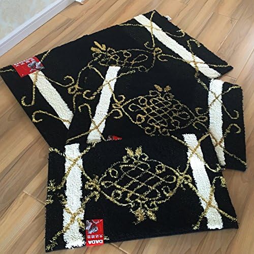 QWKA Dada hall, entrance mat, carpet mat, entrance mat, bathroom, bathroom, water absorbing and antiskid pad 80120,50 * 80cm preferential price,black