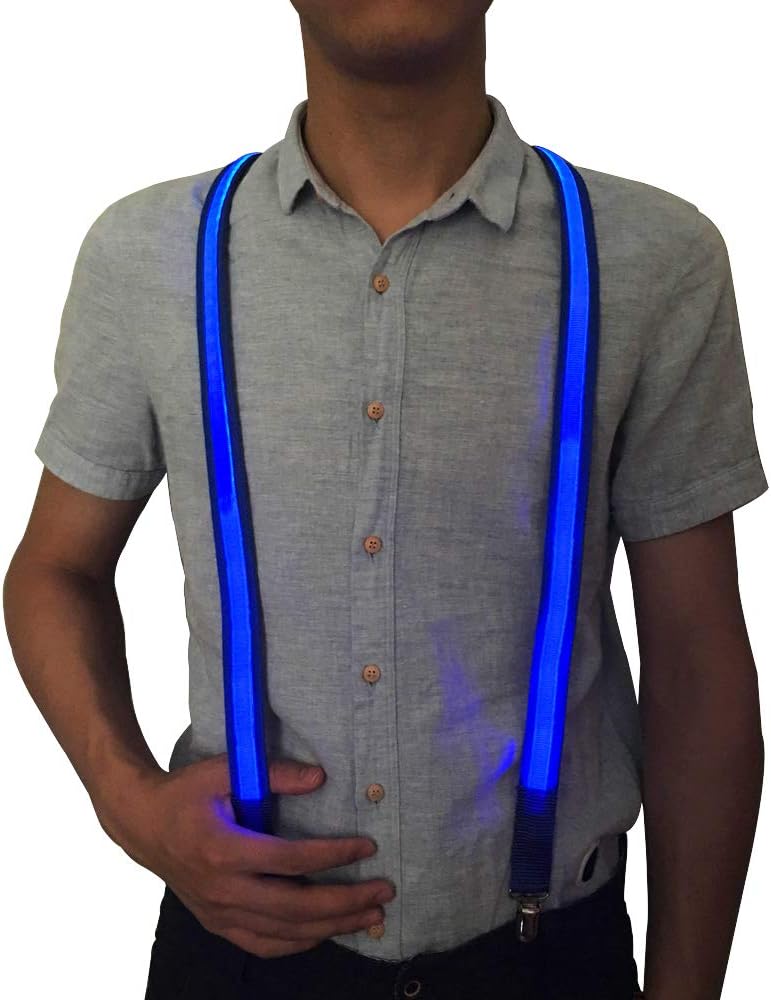 Cinny Suspenders Light up LED 1 inch Width