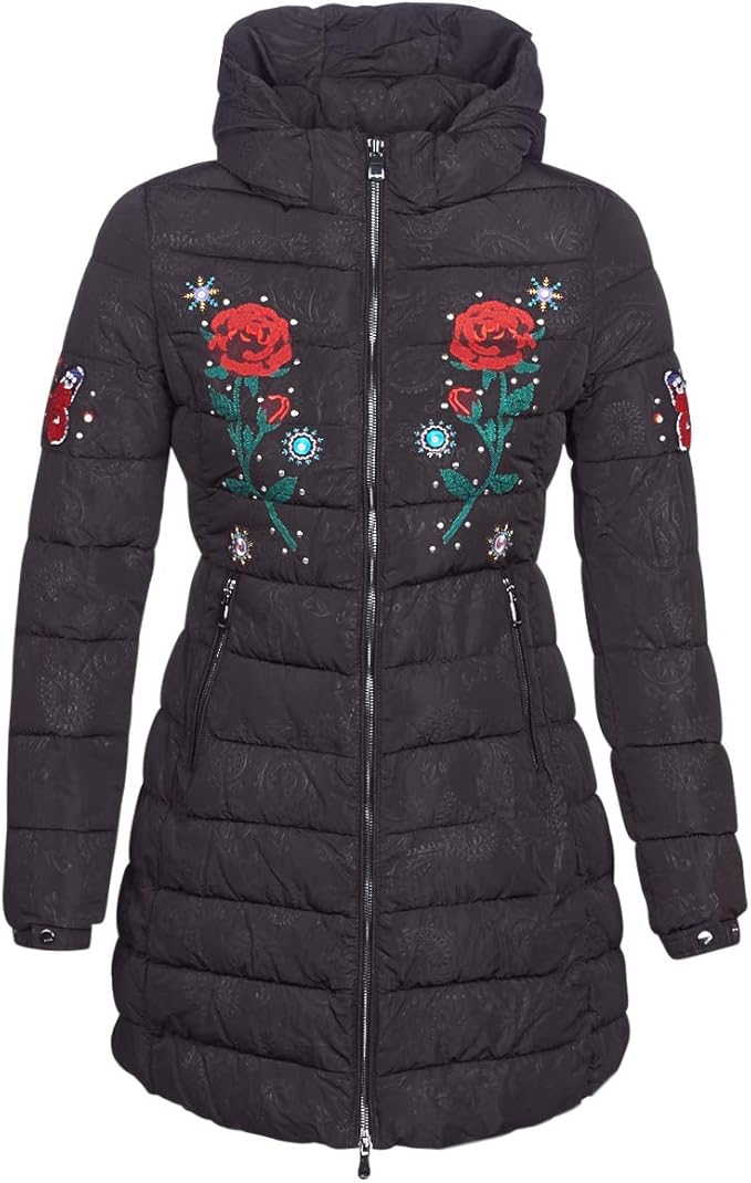 Desigual Coat Padded Flash (Black) (40) at Amazon Women's Coats Shop
