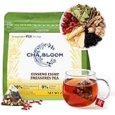Ginseng Five Treasures Tea – Premium Traditional Chinese Herbal Infusion, Natural Tea Bags with Ginseng & Goji, 8g × 10 Packs
