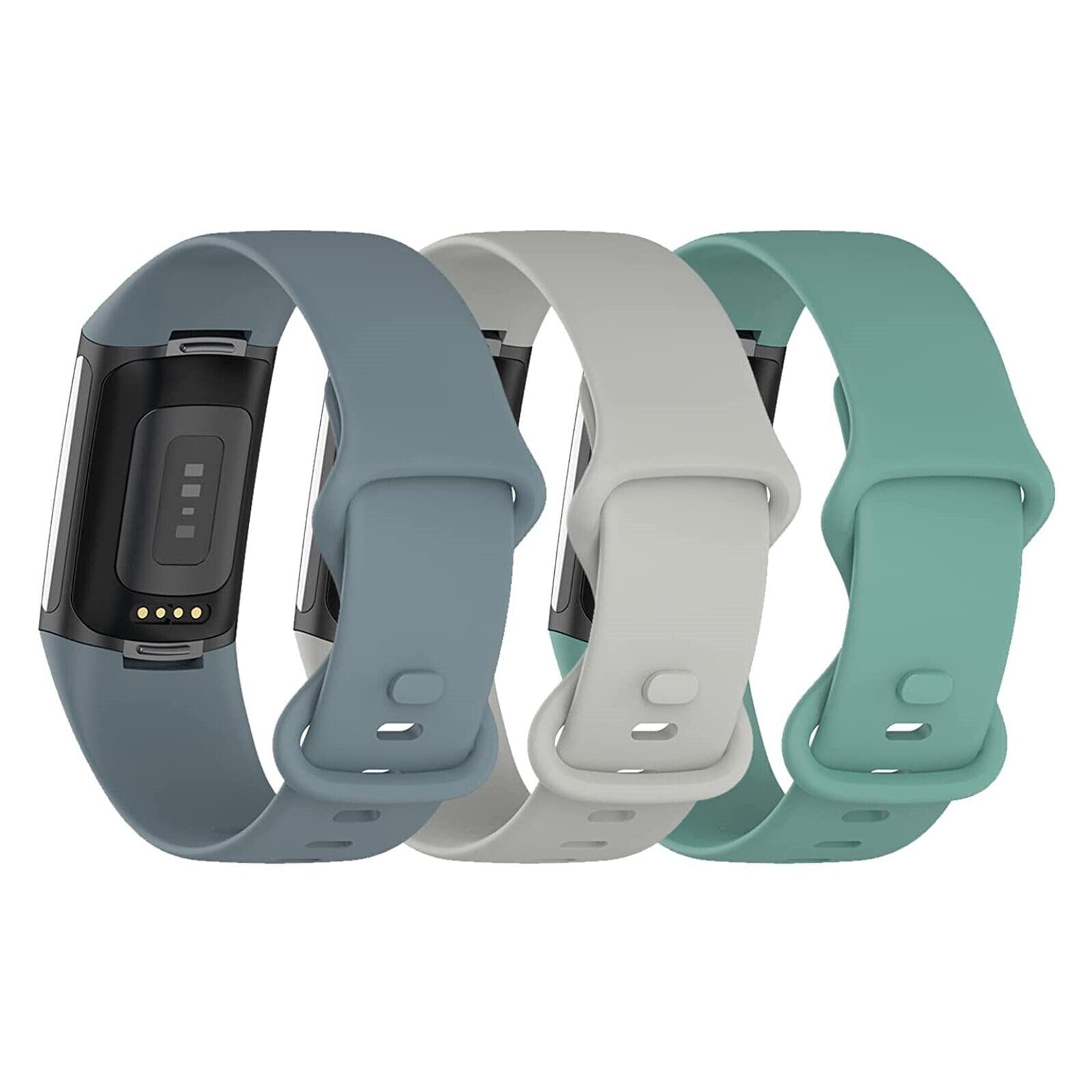 Panda Bobo Compatible with Fitbit Charge 5 Charge 6 strap Replacement Band Classic Wristband Women Men Small large (Small, Pack D - 3 Pcs) — image 1