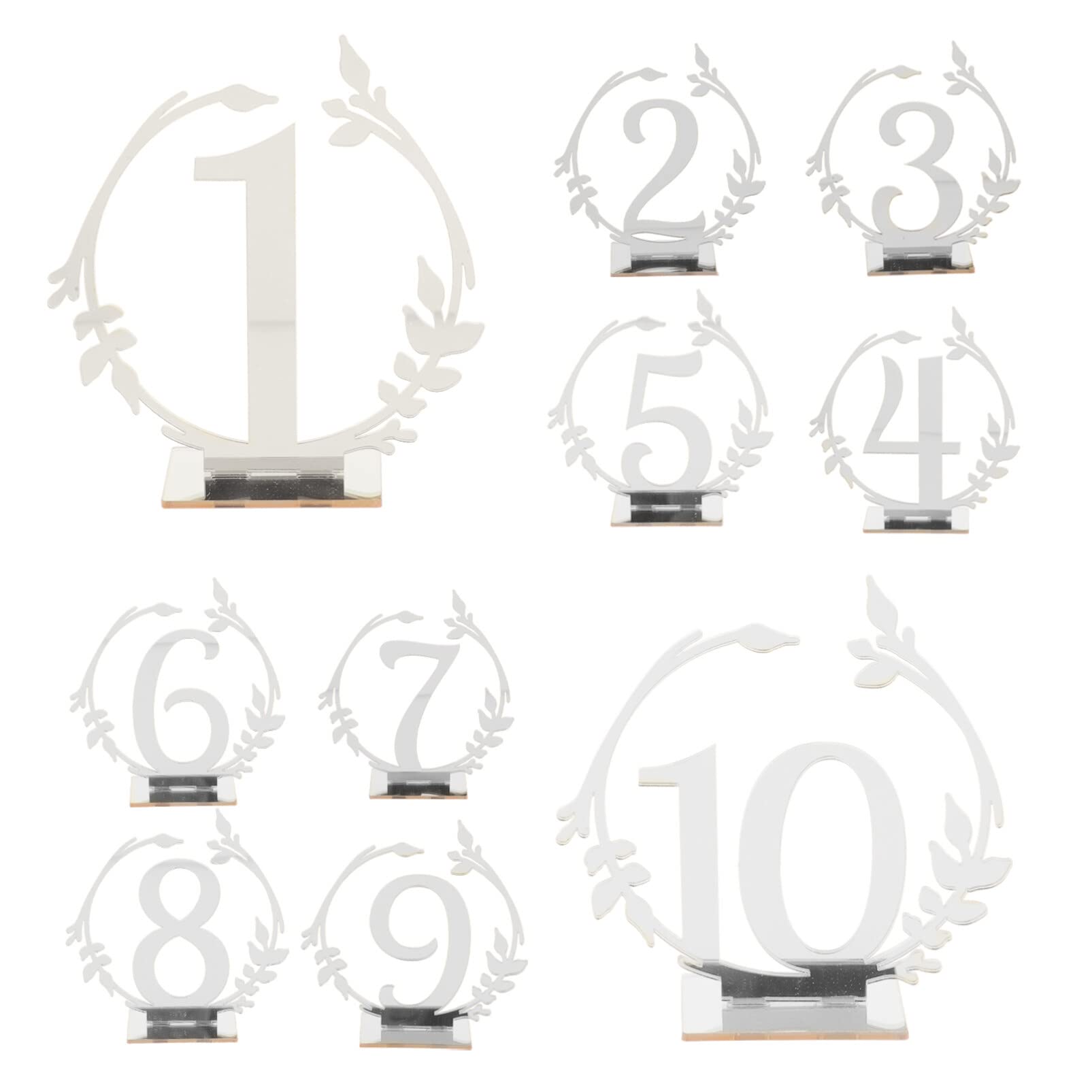 Abaodam 10pcs Acrylic Table Wedding Reserved Signs for Reception Seating Plan