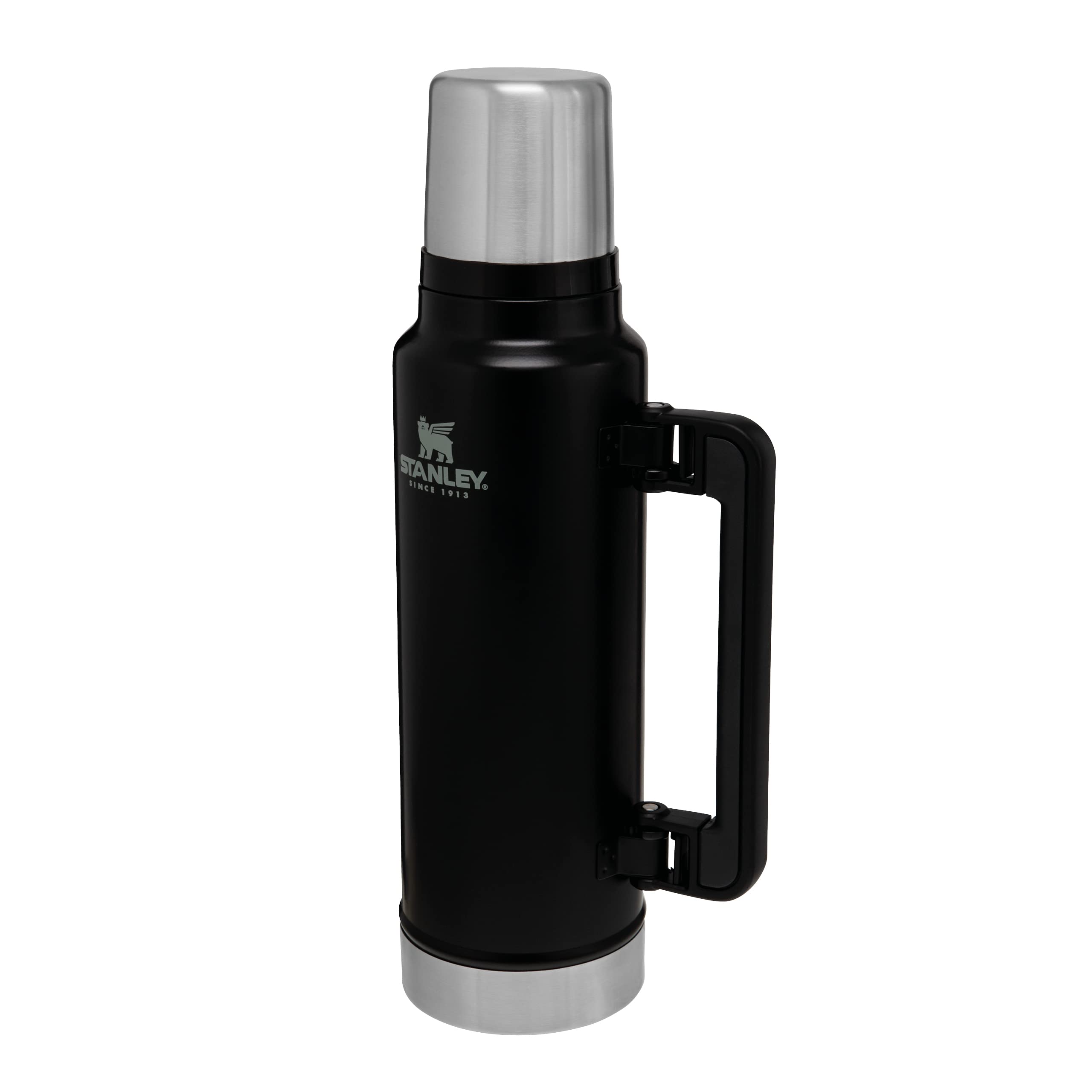 Stanley Classic Legendary Thermosflasche 1.4L - Thermos Hält 40 Stunden Heiß Oder Kalt - Edelstahl Thermoskanne - BPA-Frei - Spülmaschinenfest - Matte Black