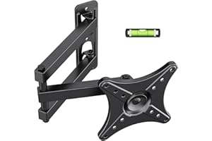 IWORKBOARD Full Motion TV Monitor Wall Mount Bracket for Most 13-32 Inch LED LCD Flat Curved Screen, 360° Rotation Swivel Tilt Extension，Adjustable Articulating Arms, Max VESA 100x100mm up to 33lbs