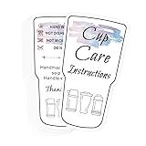 KIUKIUO 240 PCS Tumbler Care Instructions Cards