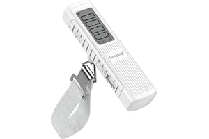 Longang Battery-Free Handheld Luggage Scale, 110lbs/50kg Portable Digital Hanging Scale for Luggages, Suitcases, Backpacks & Bags, Easy Weighing for Travel, No Need Batteries (White)