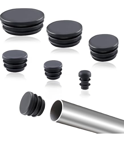 Western Supply 2" OD Round Tubing End Caps – Black LDPE Snap-In Bumper Plugs
