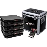Longacre 52-82630 Elite Pro Wireless Karting Scales Kit, Bluetooth 5.0, 1600 lb Total Capacity, 400 lb Per Pad, 4X 12x12 Aluminum Pads, Tablet Included, iOS Android App