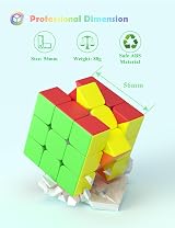 ROXENDA 3x3 Speed Cube Stickerless Frosted ABS Fast Turning Puzzle view 2
