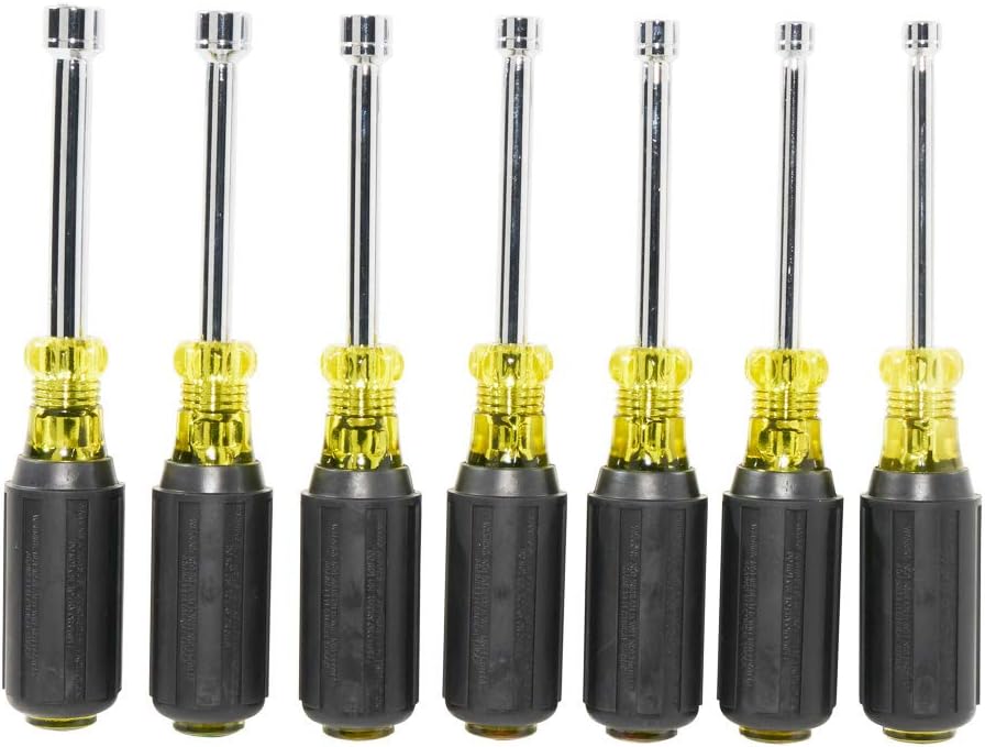 Klein Tools 65160 Metric Nut Driver Set with Hollow, Chrome-Plated 3-Inch Shafts and Cushion-Grip Handles: Home Improvement