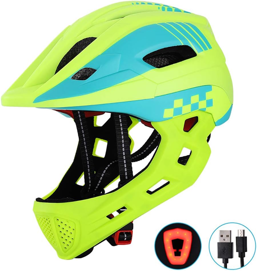 children's bike helmet with chin guard