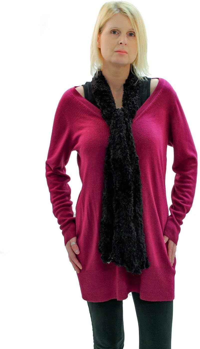 UKayed Magic Scarf, Snood, Shawl & Shrug 8 Different ways to use Ladies Women Girls Cosey Scarf (Black)