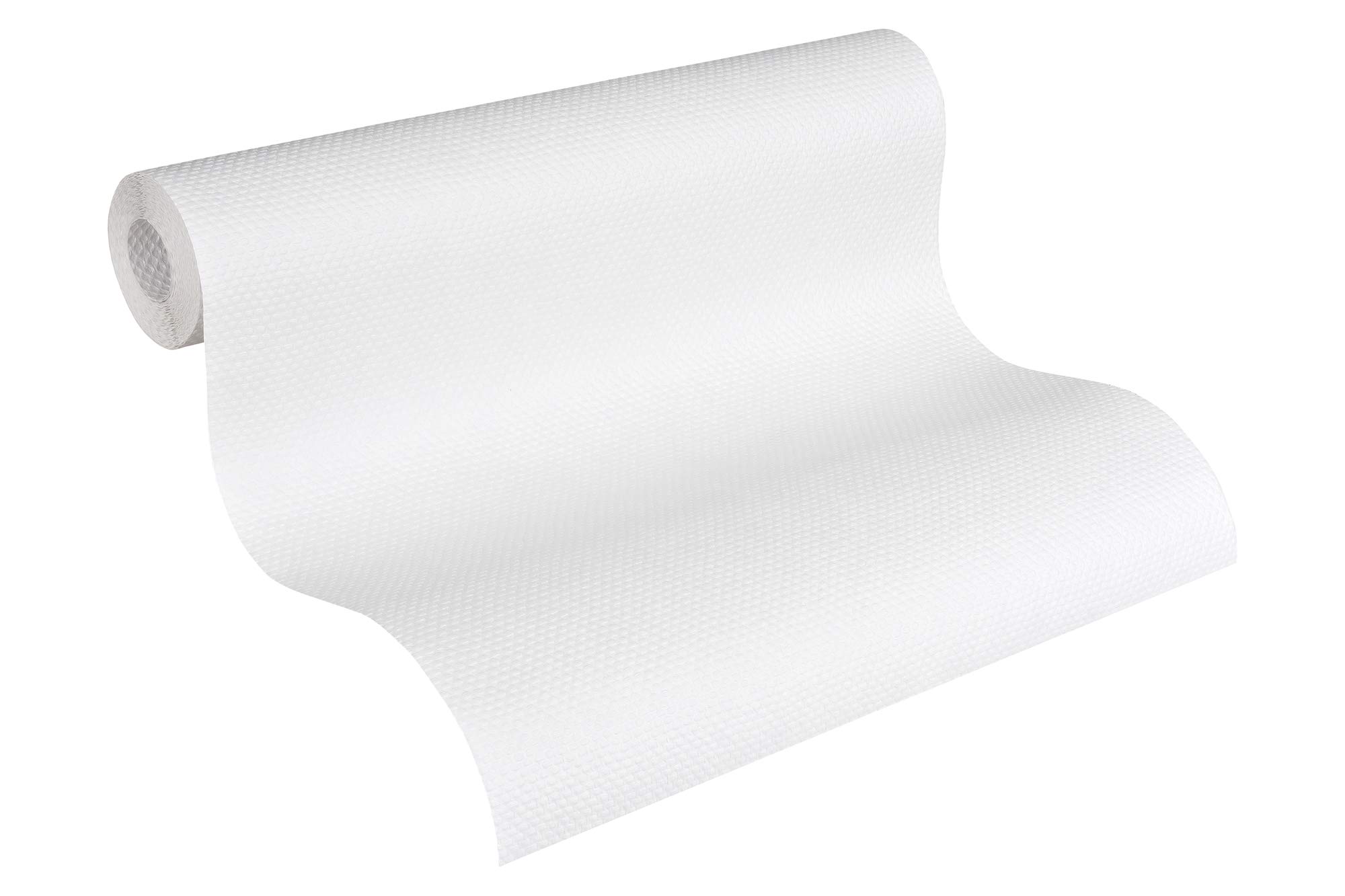 A.S. Création Non-Woven Wallpaper Meistervlies Wallpaper 10.05 x 0.53 m Made in Germany 141019 1410-19 White