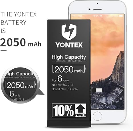 Yontex Batterie Pour Iphone 6 2050mah Batterie De Remplacement Haute Capacite Compatible Avec Iphone 6 Batterie Interne Li Ion Avec Kit D Outil De Reparation Bande Adhesive Et Protecteur D Ecran Amazon Fr High Tech Yontex Batterie Pour Iphone 6 2050mah Batterie De Remplacement Haute Capacite Compatible Avec Iphone 6 Batterie Interne Li Ion Avec Kit D Outil De Reparation Bande Adhesive Et Protecteur D Ecran Amazon Fr High Tech