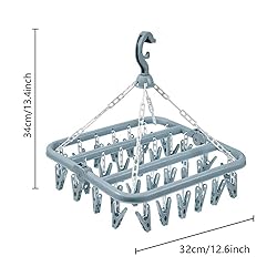 alladaga Clothes Drying Hanger with 32 Clips and