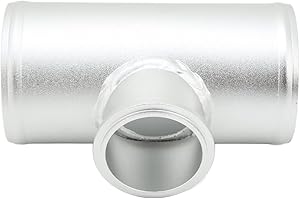 Aramox Universal V Band BOV Flange, 3in Tube Pipe Blow Off Valve Flange Adapter Secure Clamping Aluminum Silver for All 50mm 