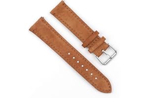 Onthelevel Suede Watch Strap-18mm 19mm 20mm 22mm 24mm Suede Leather with Black Leather Back Watch Band for Men or Women