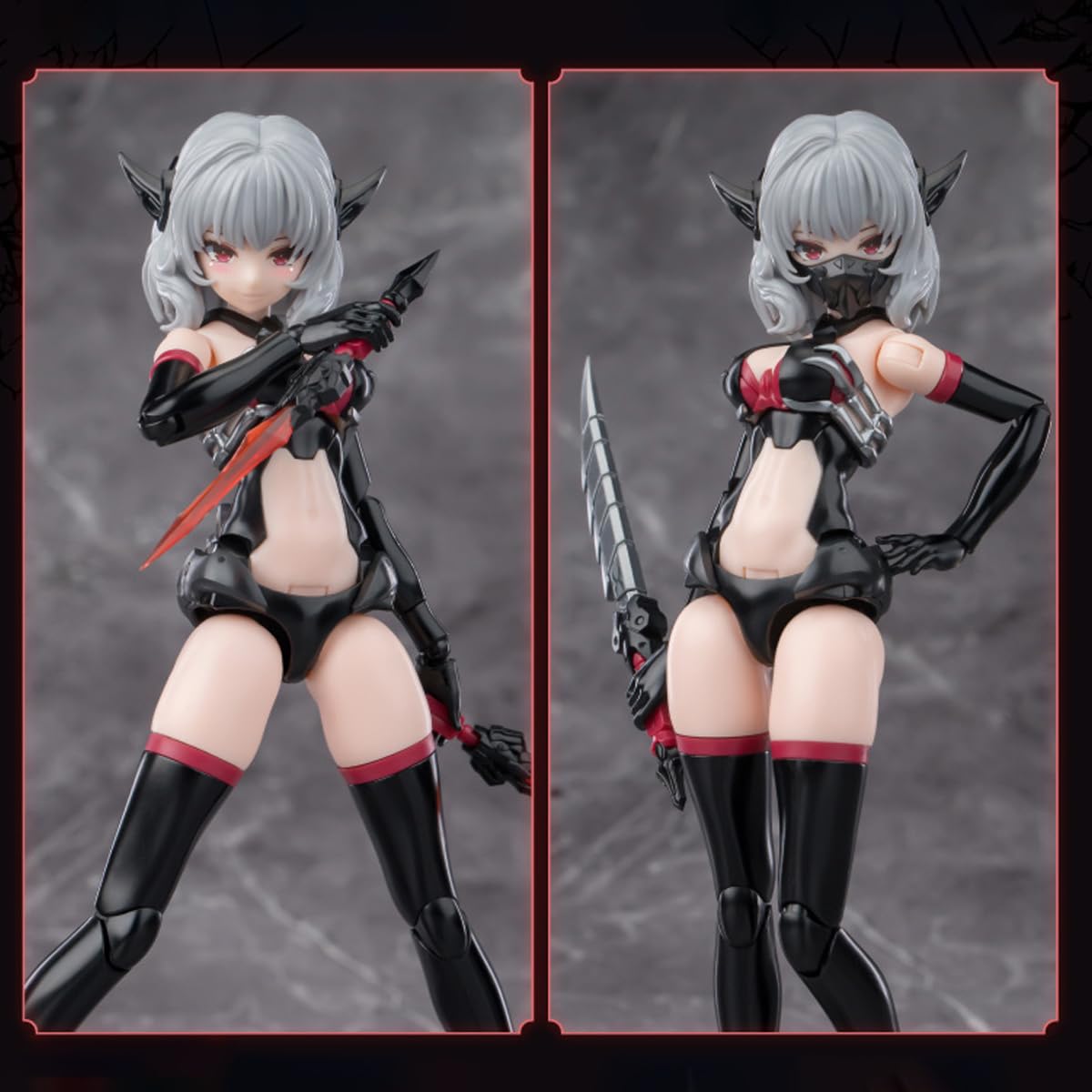 HiPlay E-Model Plastic Model Kits: Endless Night Camilla Collector's Version, A.T.K Girl, Mecha Musume, Anime Style 1:12 Scale Collectible Action Figures EM2023006YC