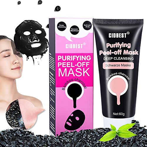 Black Peel Off Mask,Bamboo Charcoal Deep Clean Mask Remove Anti Face Mud Mask Blackhead Facial Mask 