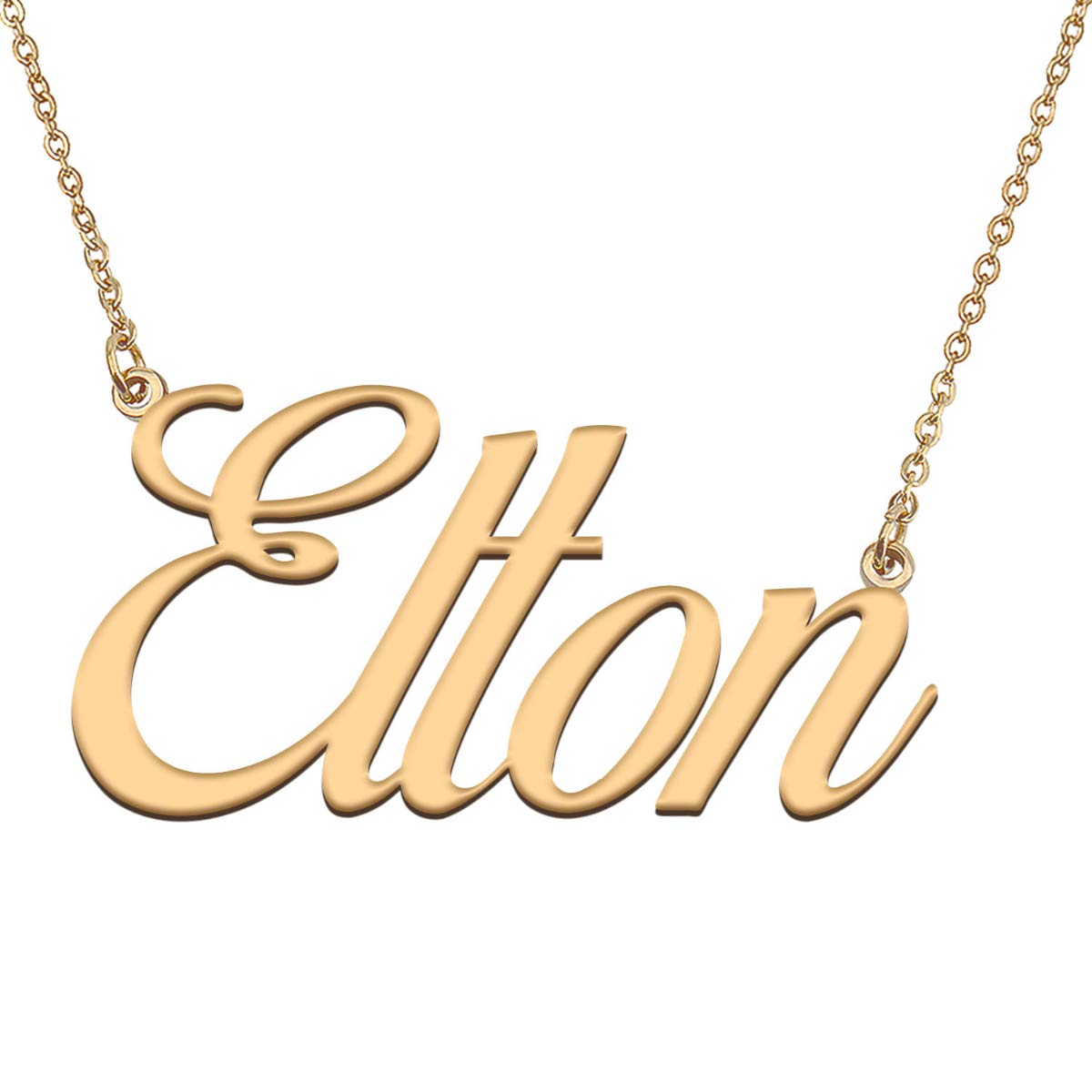 HUAN XUN Customized Custom Simple Any Name Necklace